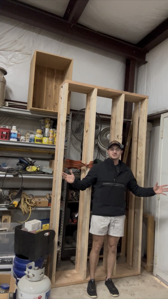 The first hempcrete panel frame produced in our shop